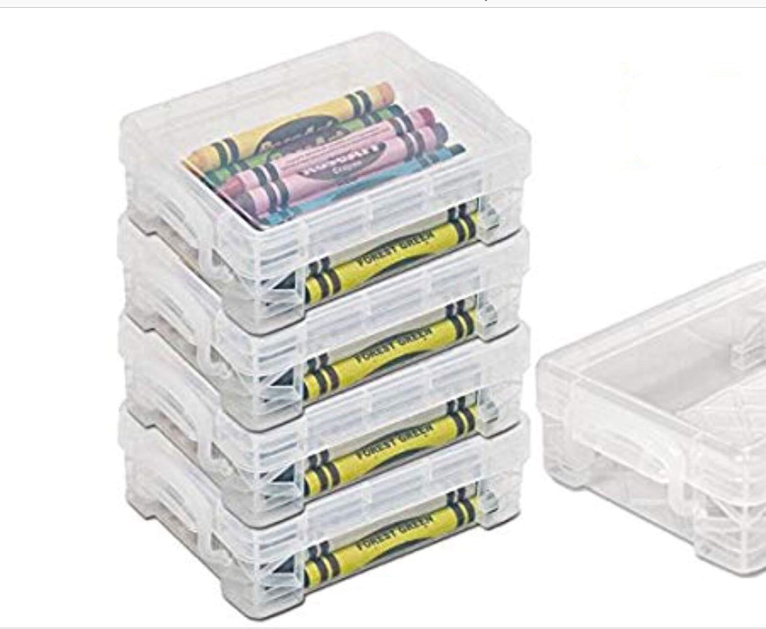 Stackable Crayon Box – Clear (4 Pack)