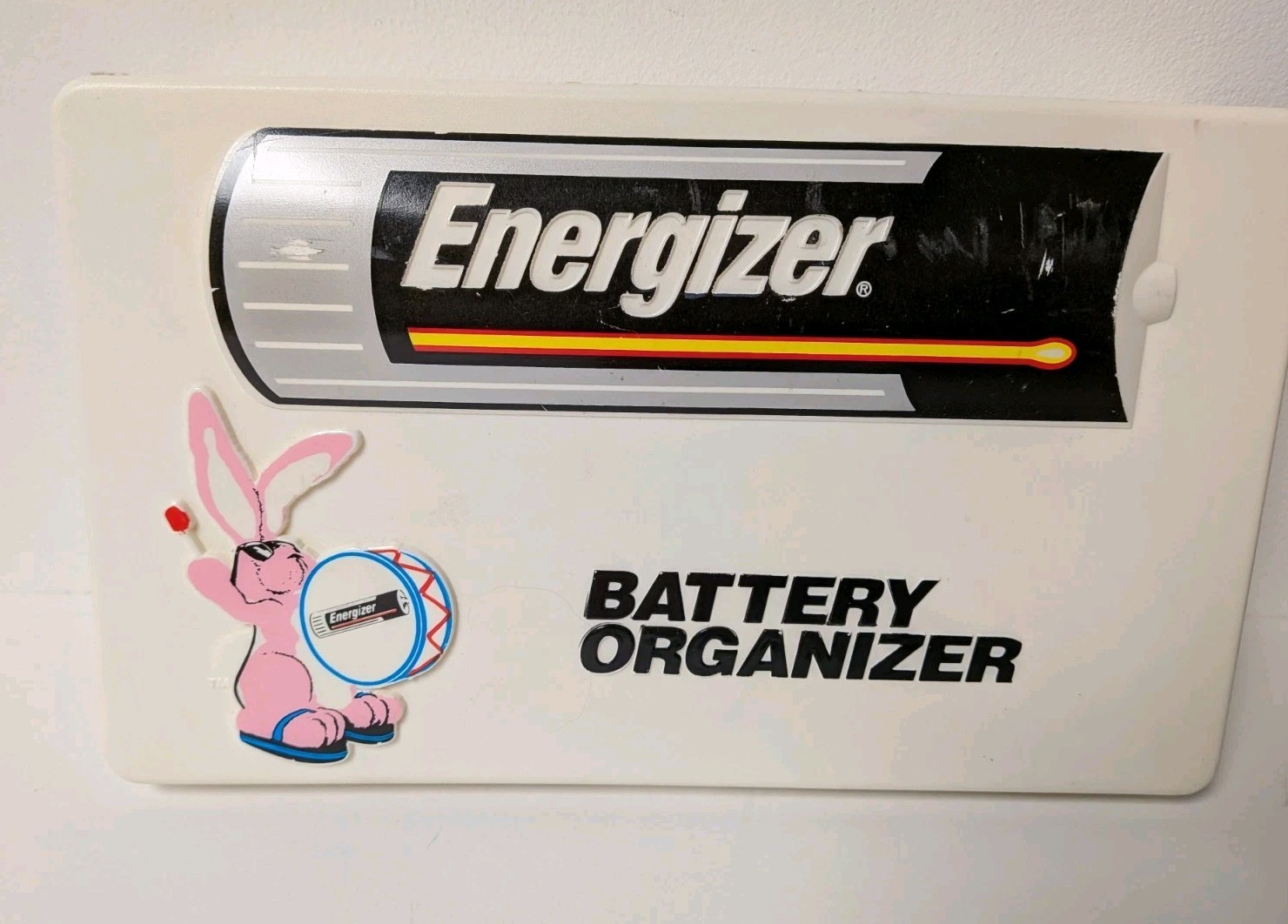 Vintage Energizer Bunny Battery Organizer Case Tray & Radio Shack Battery Tester