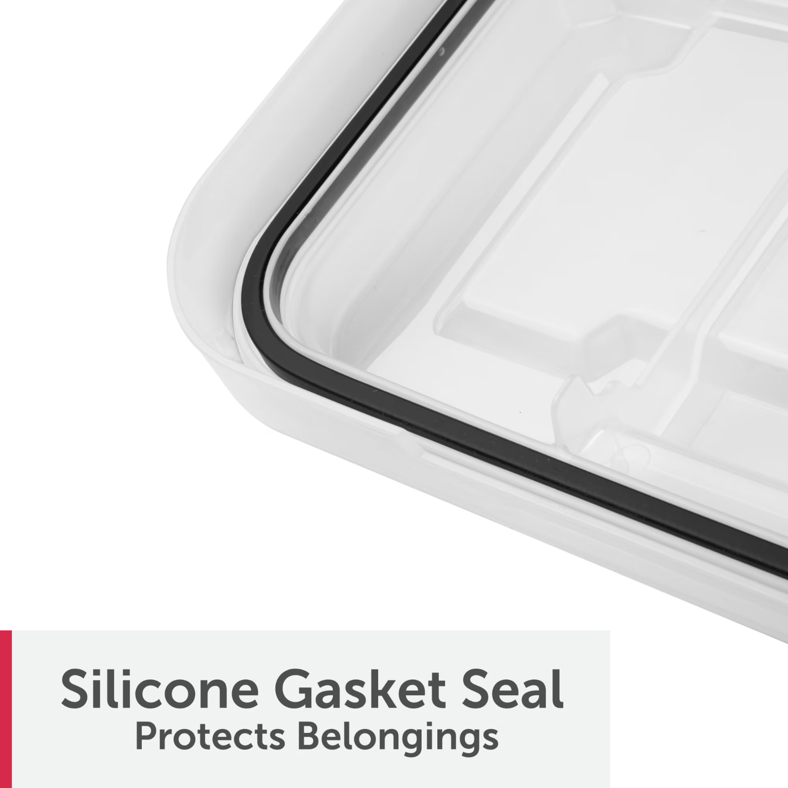 Sterilite 5 Gallon Waterproof Storage Bin w/Gasket Seal & Durable Latch, Black
