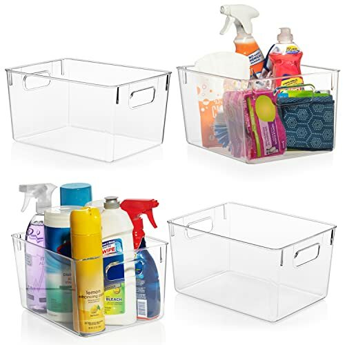 Plastic Storage Bins “ Perfect Kitchen Organization Or Pantry Storage “ Fridge