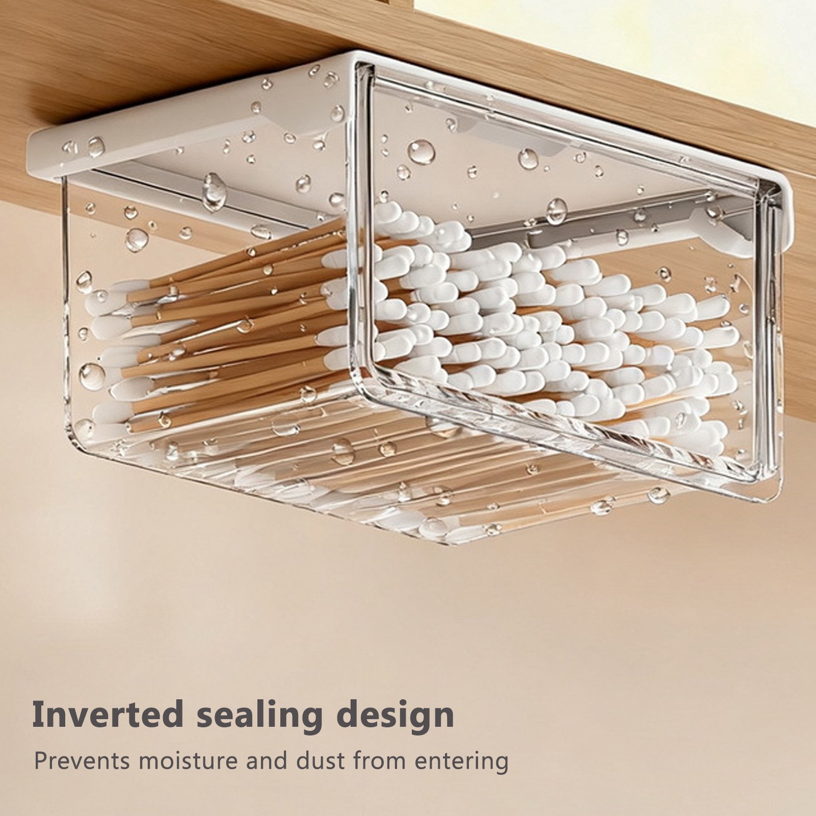 Small Clear Storage Box Under Mirror Cabinet High Transparency PET Drawer O SXXC