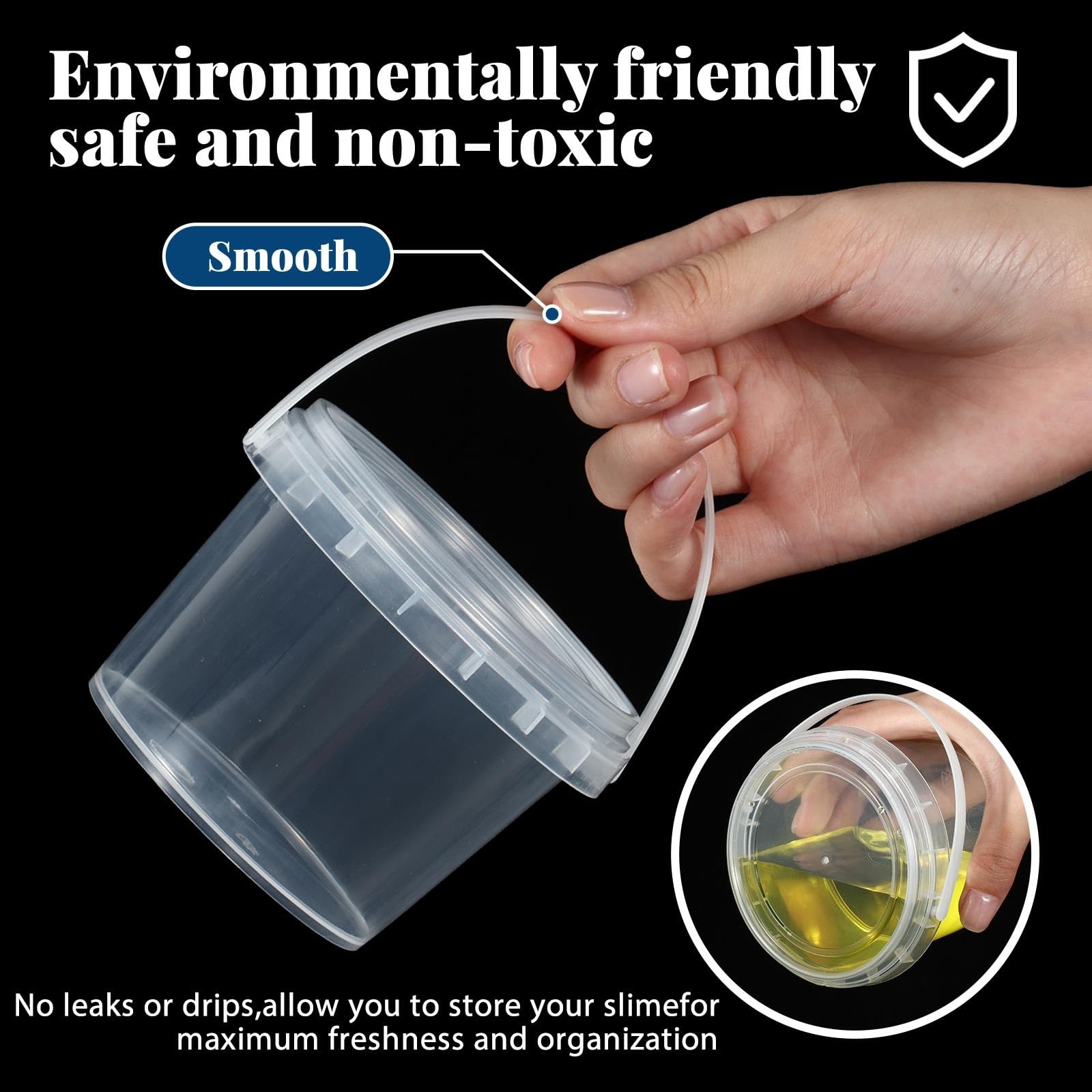 Maxcheck 200 Clear Containers Bulk with Lids and Handles Plastic Clear Storag…
