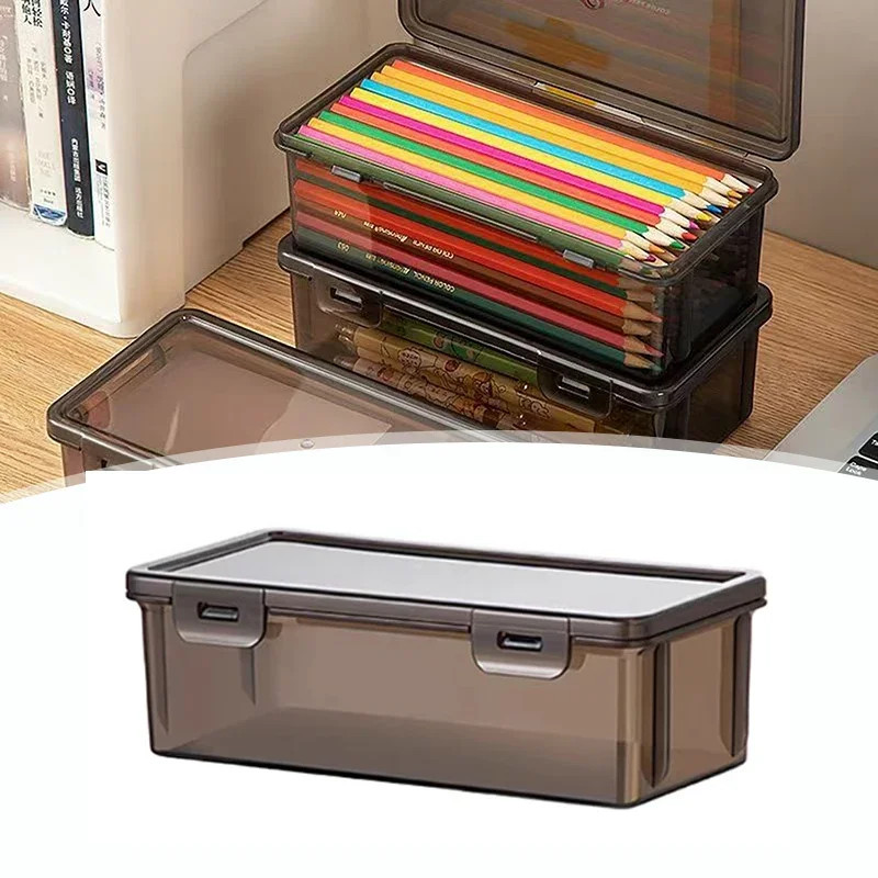 1pc Translucent PencCase Large Capacity Lightweight Convenient for School Suppli