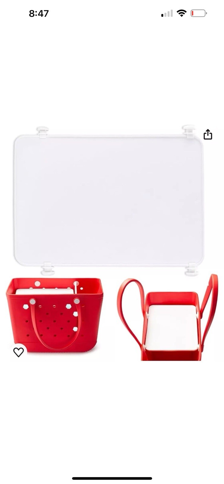 2pcs Divider Tray For Bogg Bag Accessories For Bogg Bags White