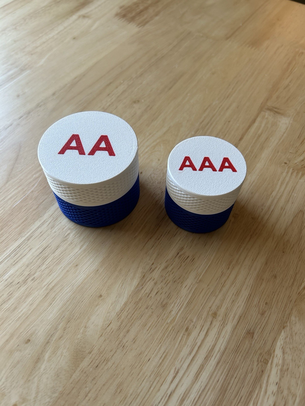 AAA and AA Battery Storage Container Set