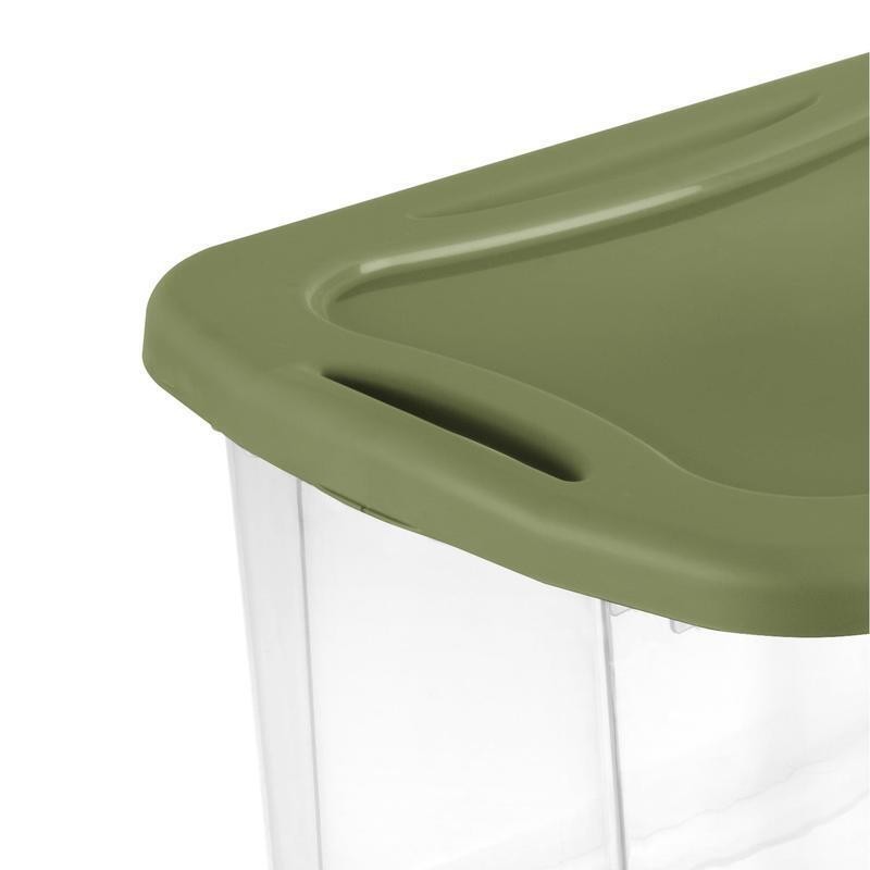 40 Quart Plastic Storage Bin EZ Carry W/ Full Grip Handles Stackable Totes Box