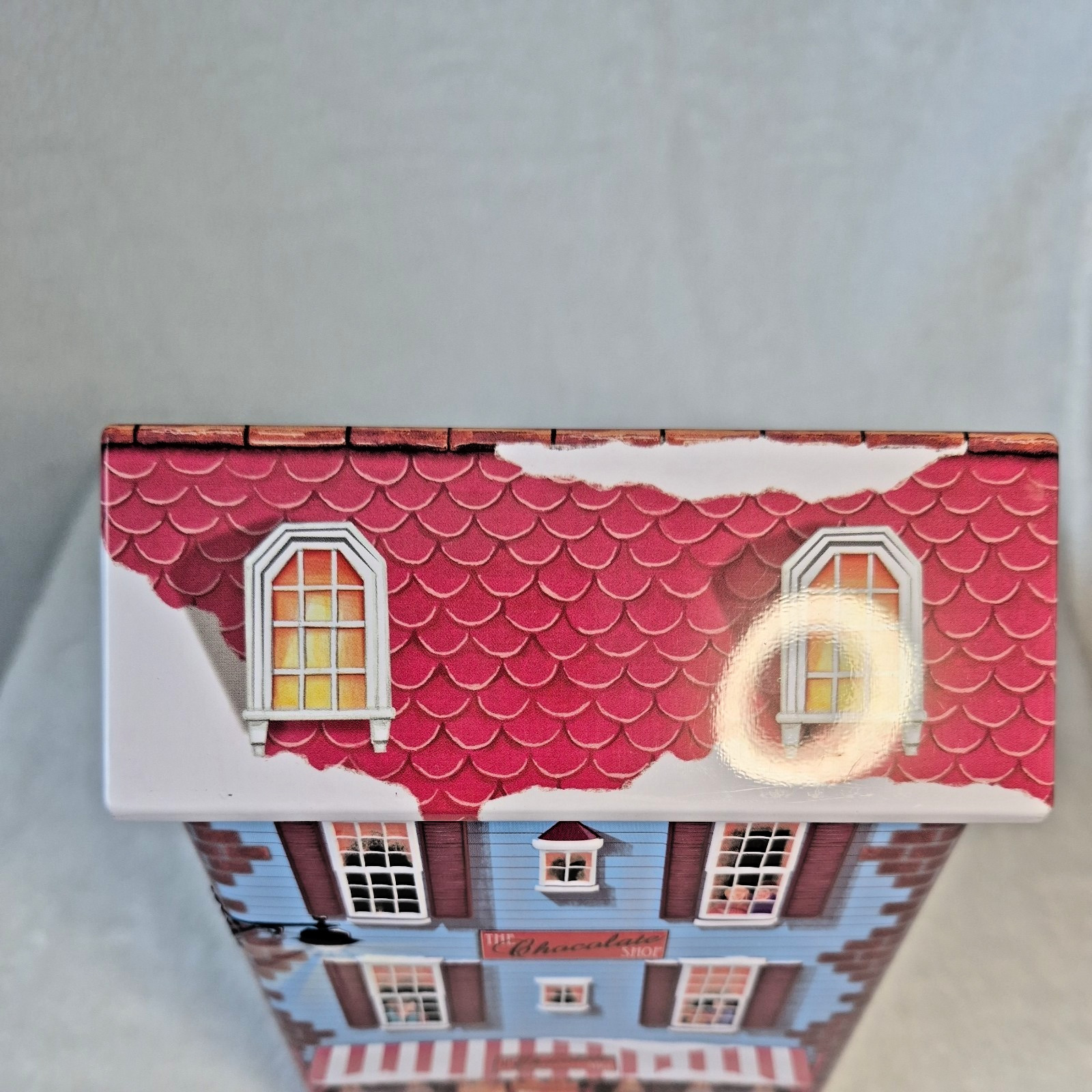 Harry London Chocolate Shop Tin Box – 8 in Collectible Christmas Village – Mint