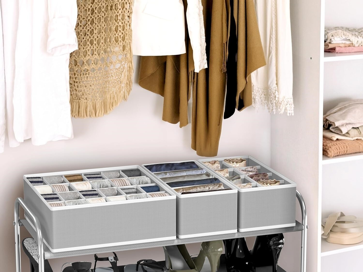 Divisor organizador de cajones para calcetines y ropa interior con 45 celdas NEW