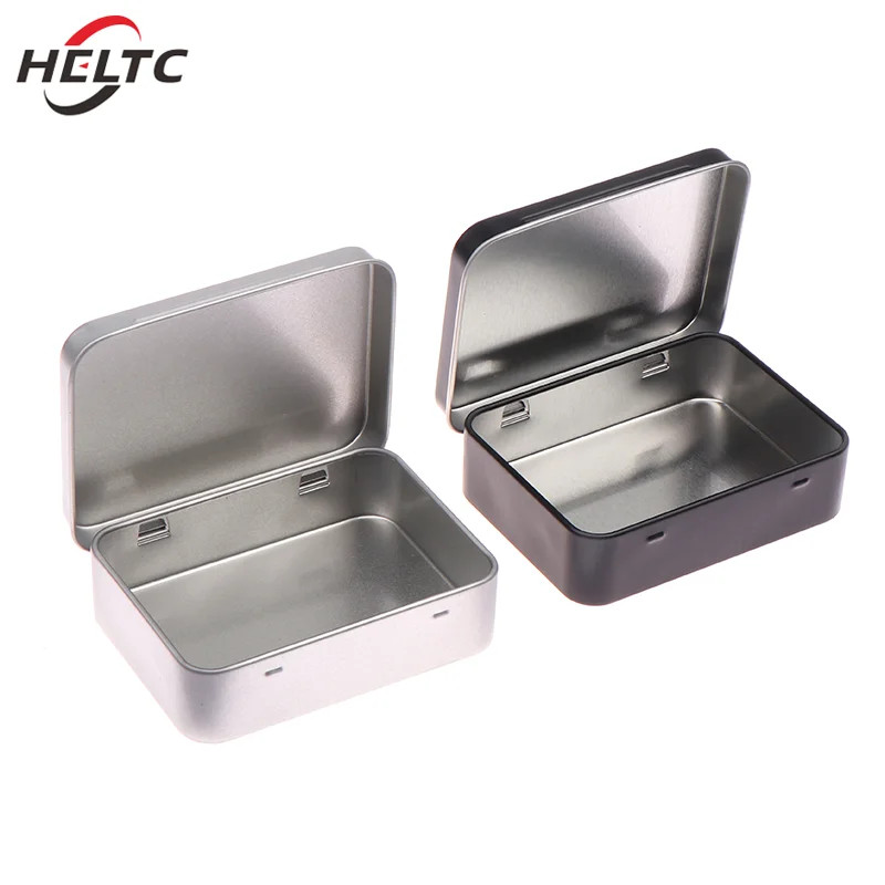 Black/Silver Frosted Household Iron Storage Box Metal Box Tin Plated Container E