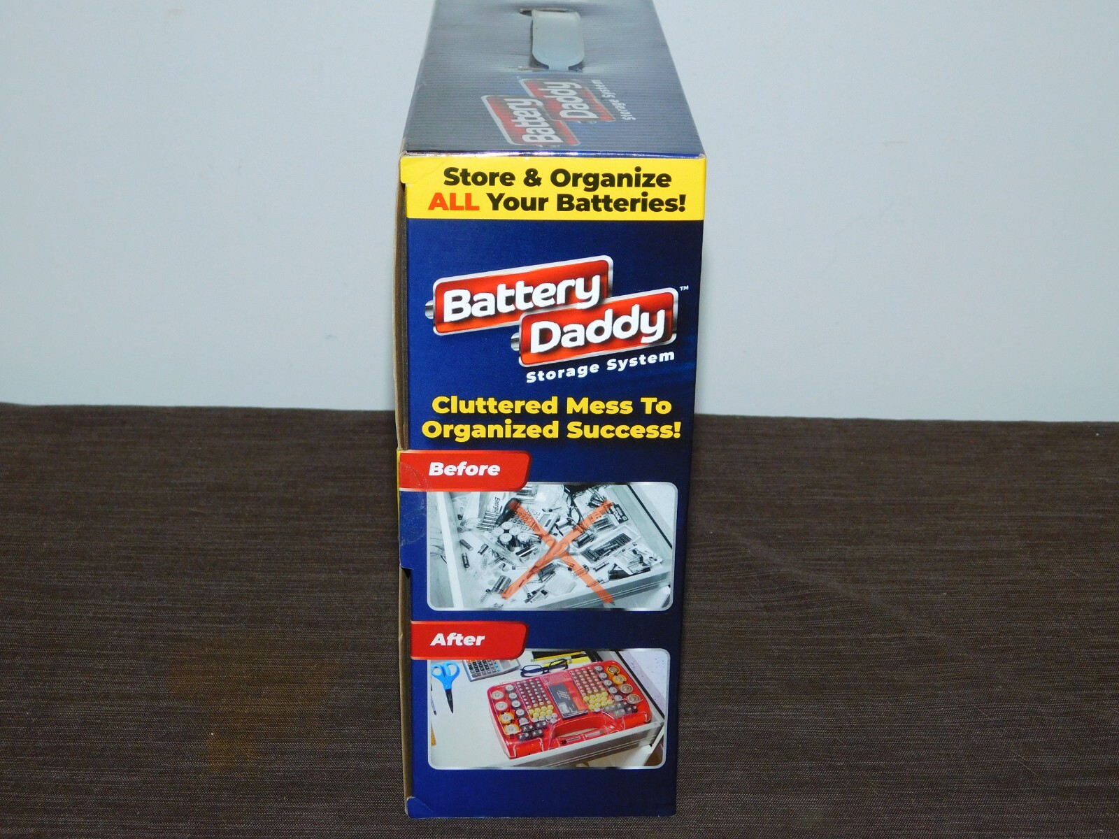 BATTERY DADDY STORAGE SYSTEM w/ TESTER DOUBLE SIDED HOLDS 180 BATTERIES NEW