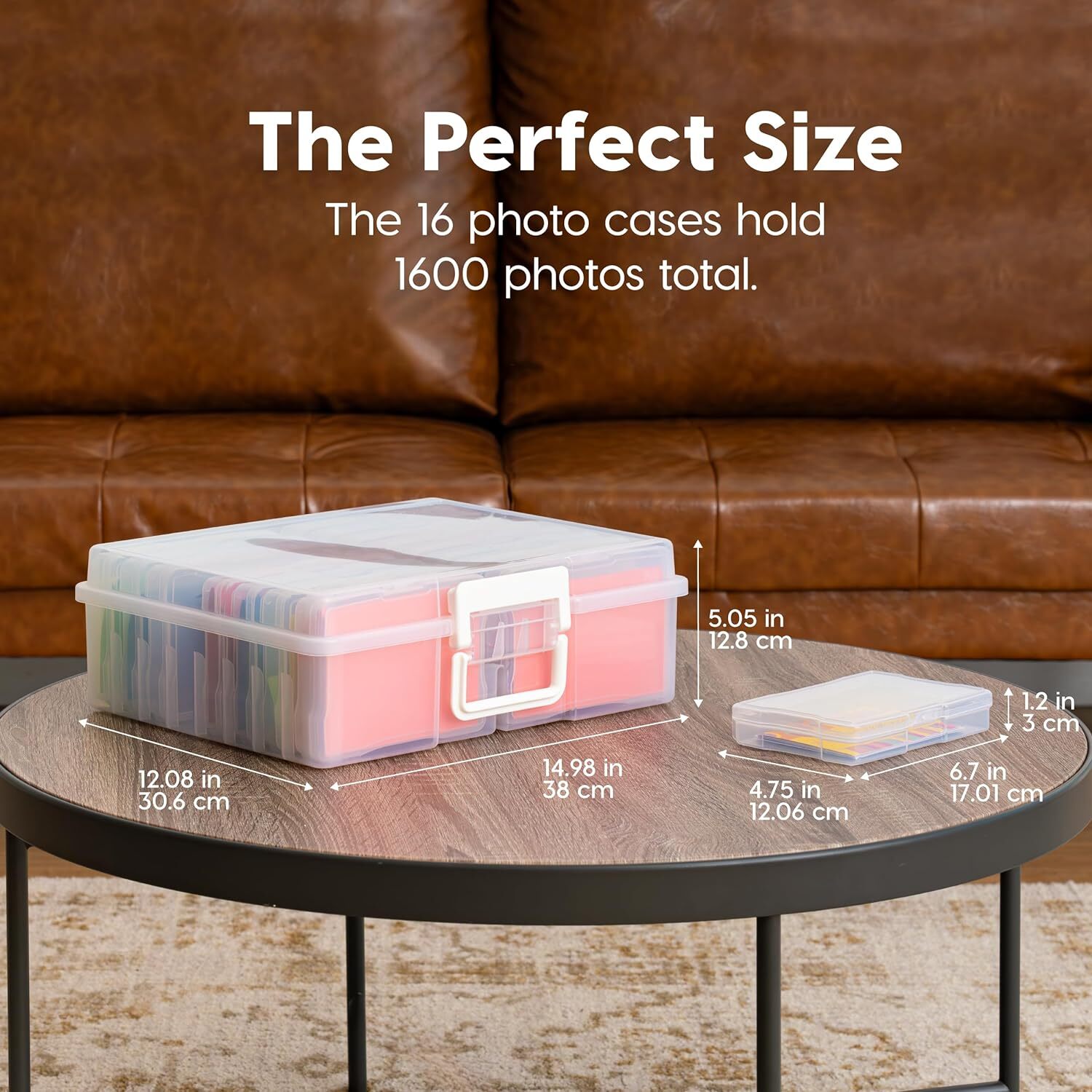 2pcs 4&Prime;x6&Prime; Photo Storage Craft Keeper with 16 Organization Cases for Pictures