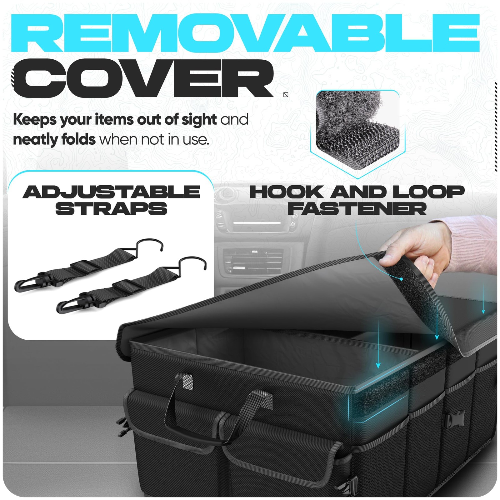 Trunk Organizer For SUV Car Trunk Organizer, Foldable Storage, Car Accessorie…