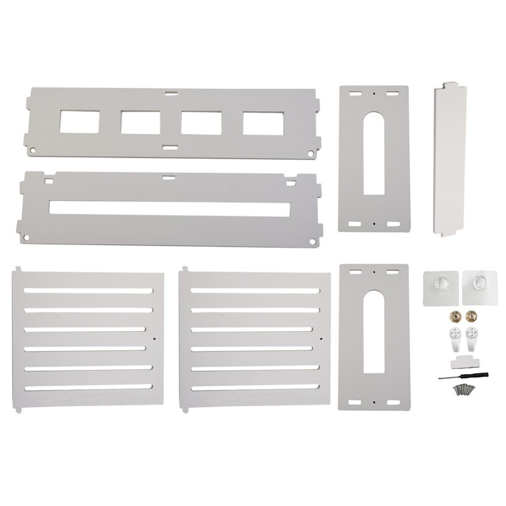 White Wifi Router Rack Box Shelf Storage Wall Mounted Wireless Bracket Cable