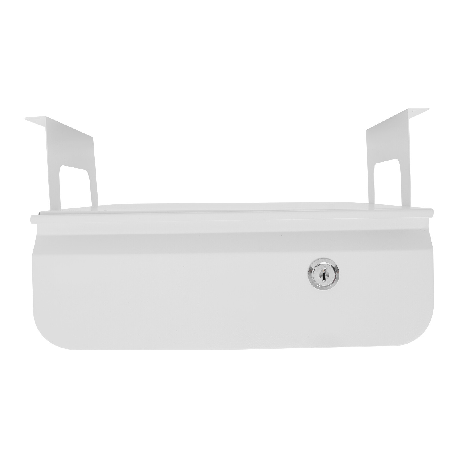 13” Under Desk Pull-Out Drawer Lockable Sliding Storage Drawer White With Lock