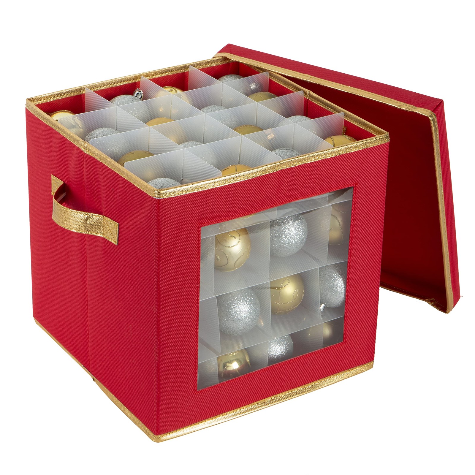 Simplify 64 Count Large Storage Box | Dimensions : 12.01 x 64 Count, Red