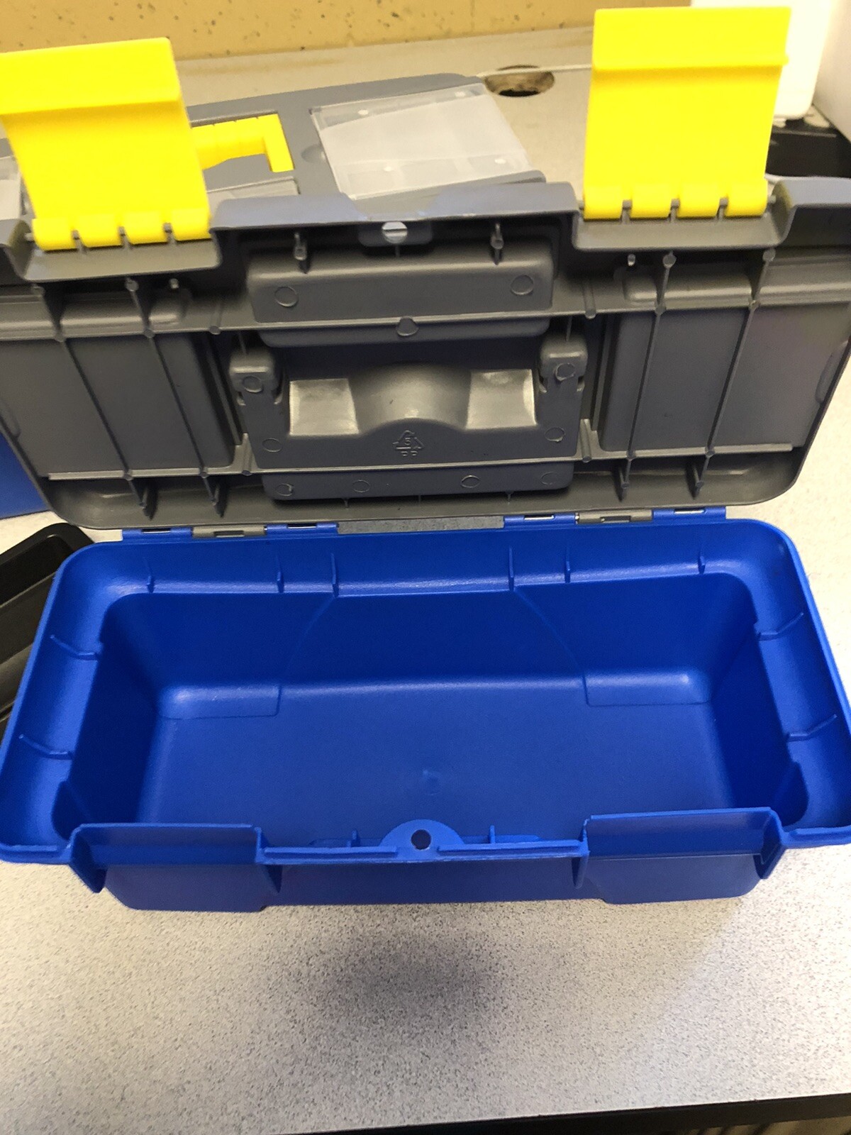 Two Plastic Storage Boxes 12”x6”x5” & 10”x5”x4”
