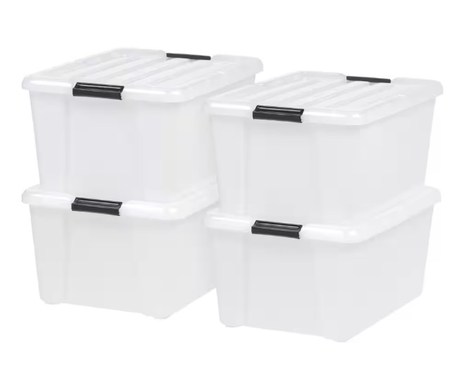 Buckle Up Storage Box in Pearl (4-Pack)