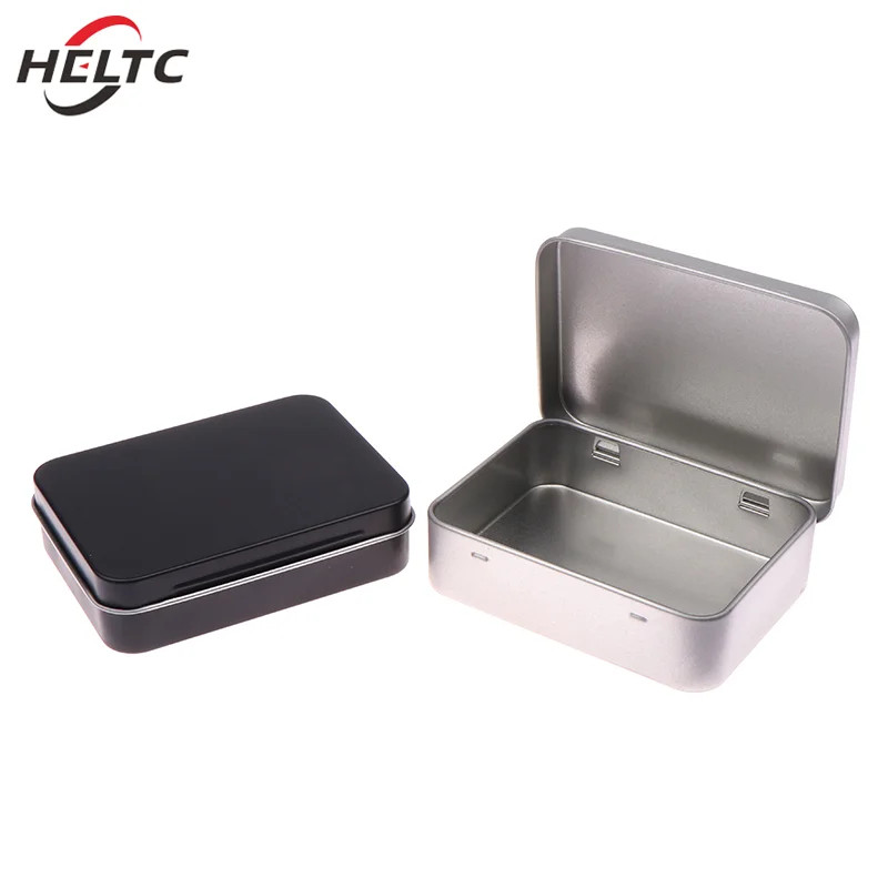 Black/Silver Frosted Household Iron Storage Box Metal Box Tin Plated Container E