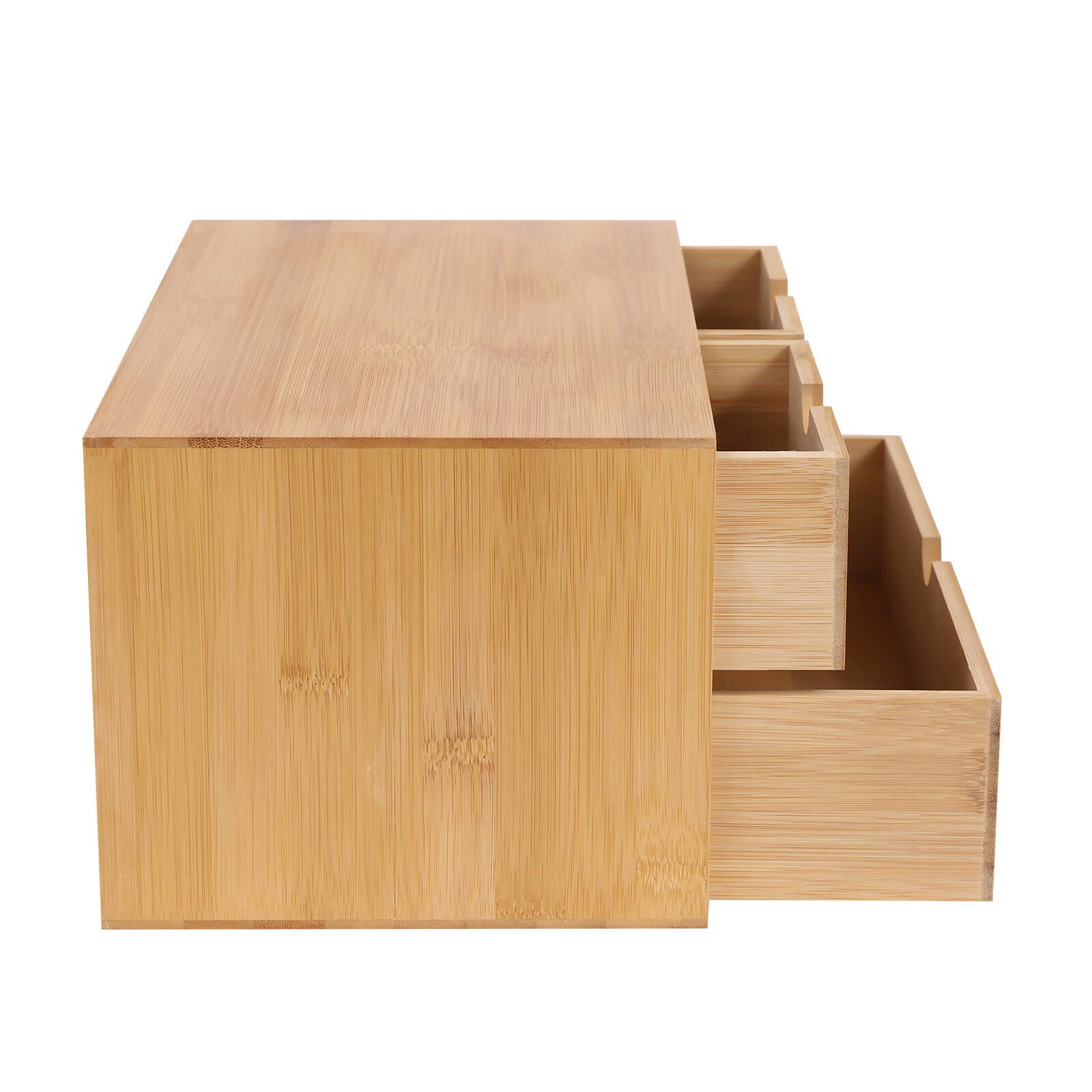 12.99*7.48*6.3&Prime; 100% Original Bamboo Desk Storage Organizer Tabletop W/ 3 Drawer