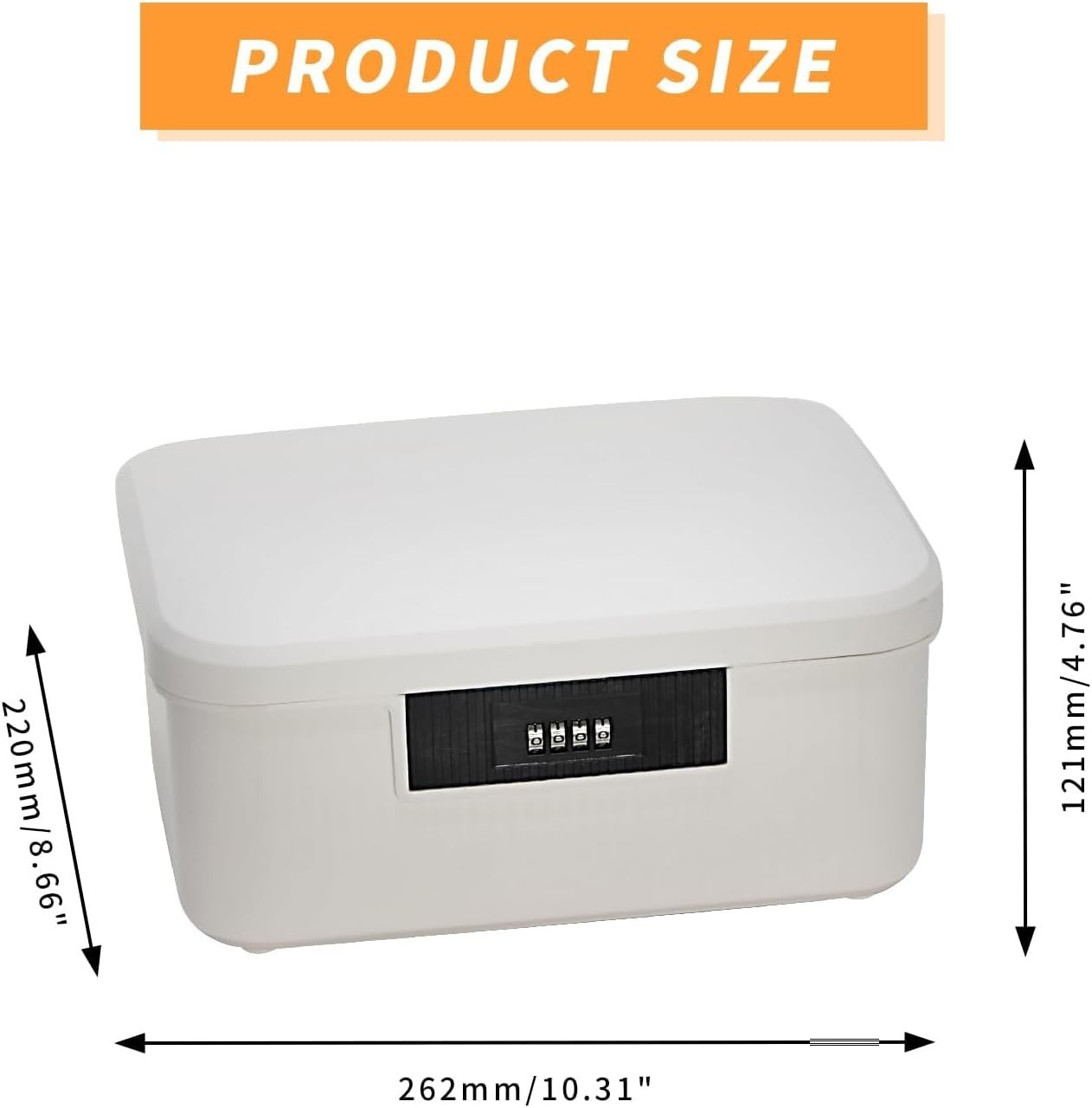 Lockable Storage Box, 2.3 Gallon/9 Liter Combination Lock Box, Medicine Case …