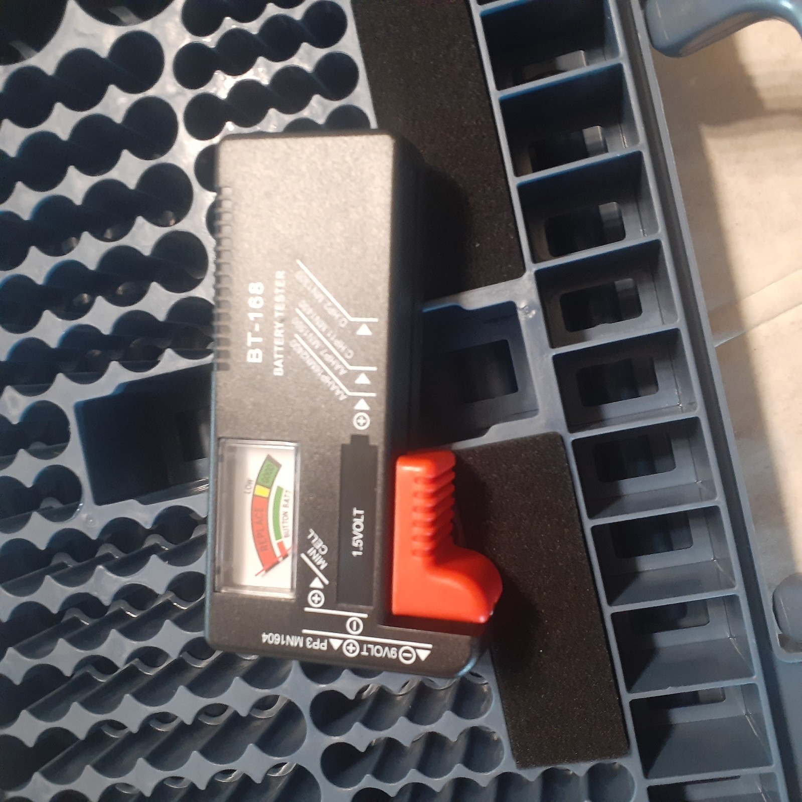 New Portable Battery Organizer Double Sides With Tester