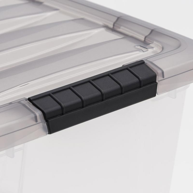53 Qt Stackable Clear Plastic Storage Bins W/Latching Lid Home Organization New