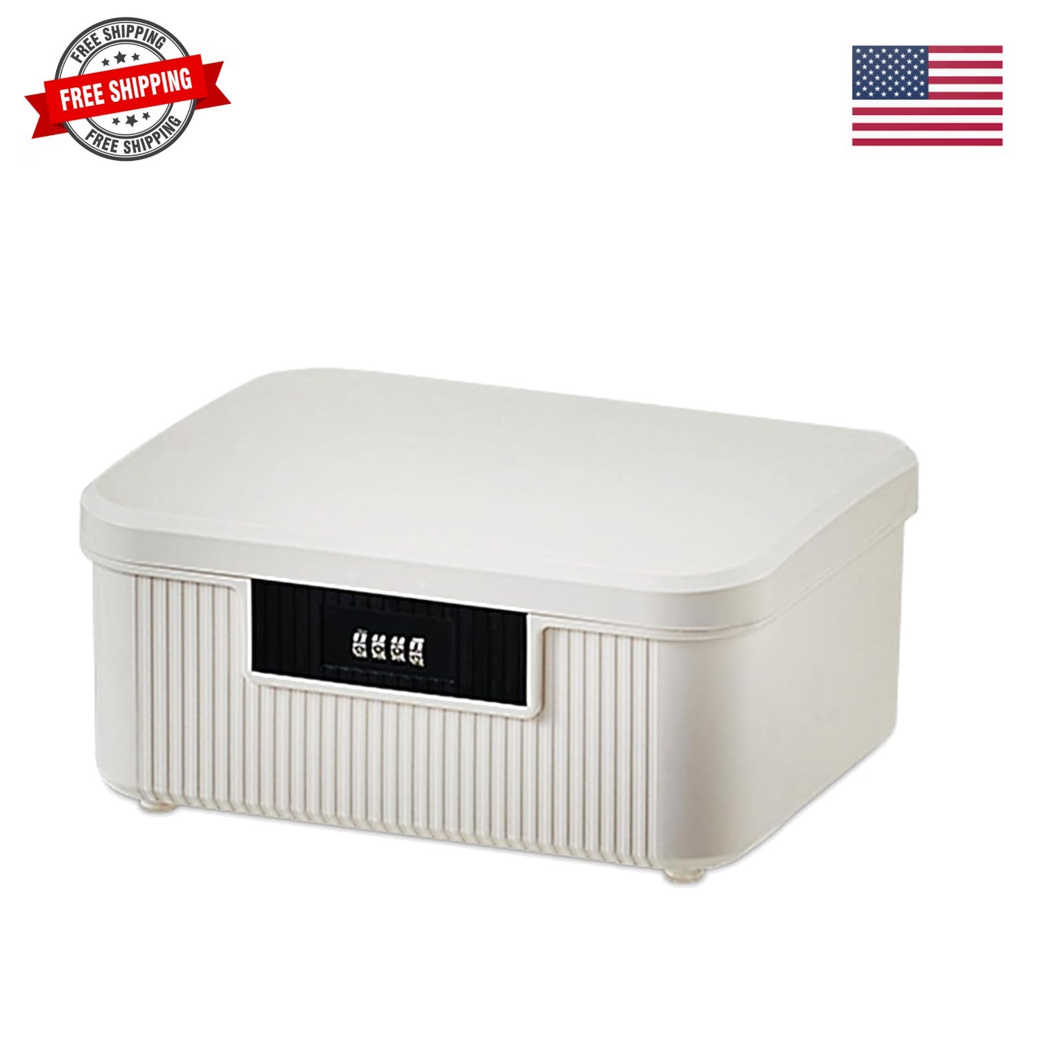 Lockable Storage Box, 2.3 Gallon/9 Liter Combination Lock Box, Medicine Case …