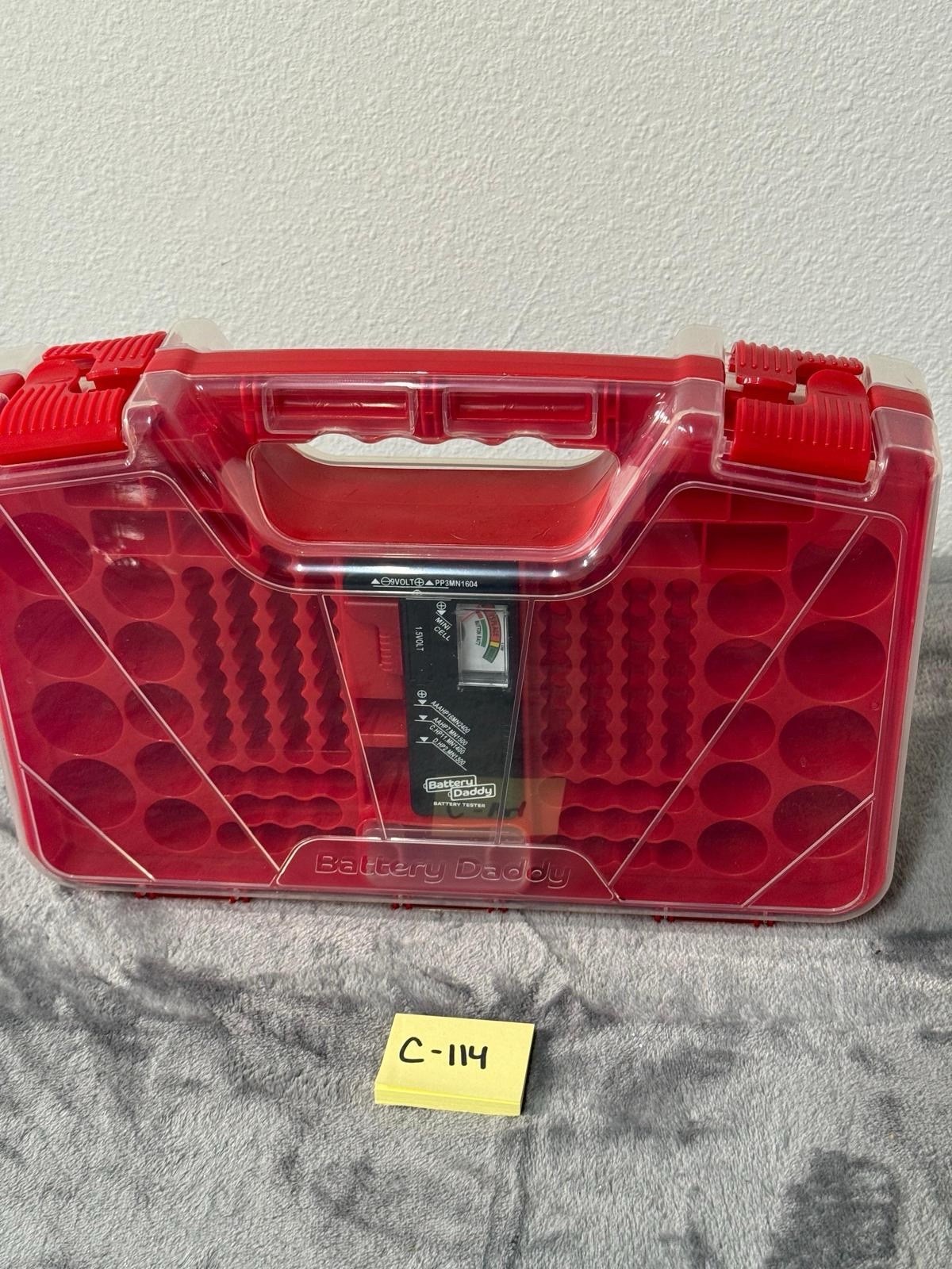 180 Battery Daddy Storage System Caddy Organizer with Case & Tester