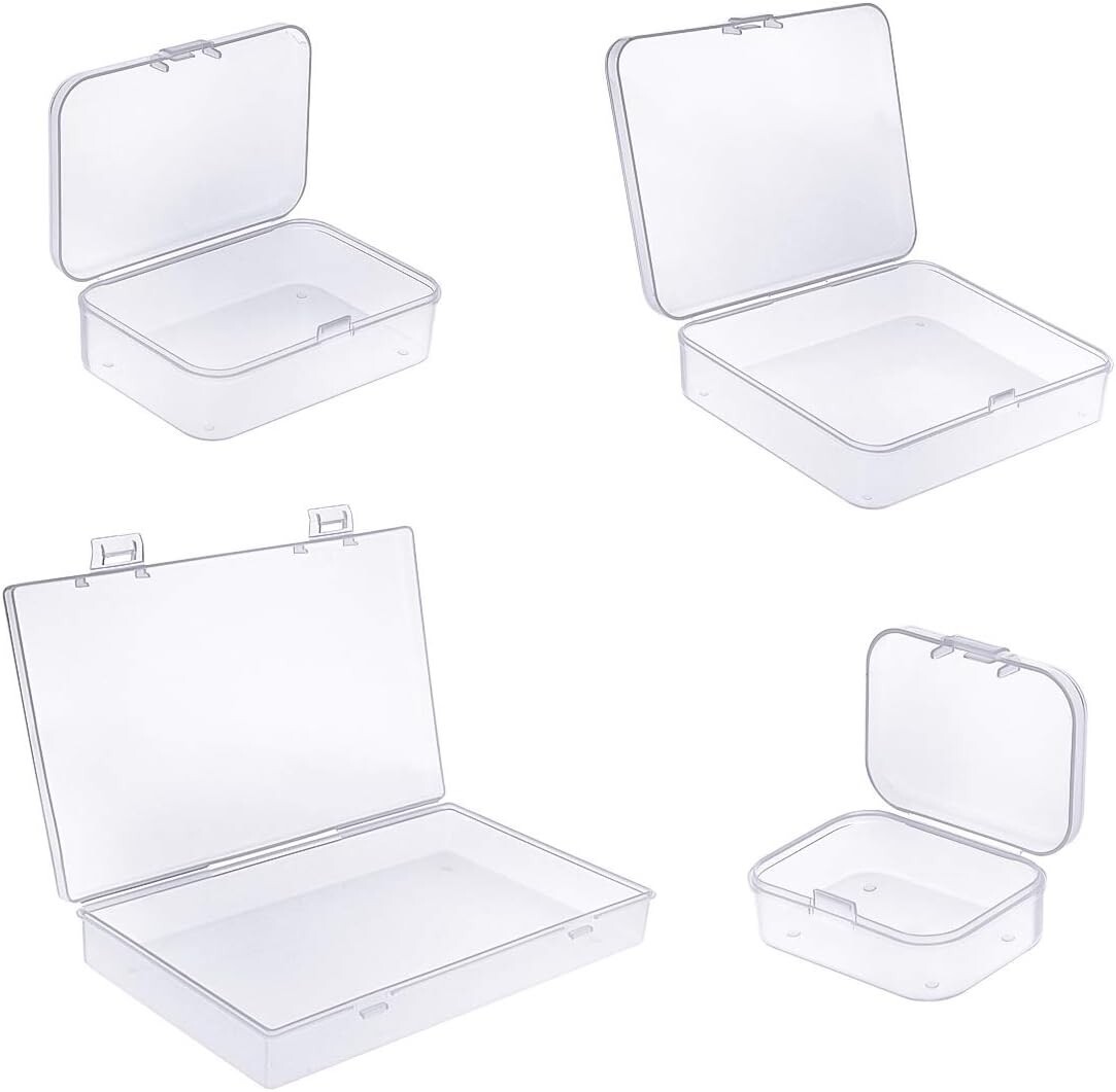 Assorted Sizes Mini Clear Storage Containers – 24 Lockable and Water Resistant