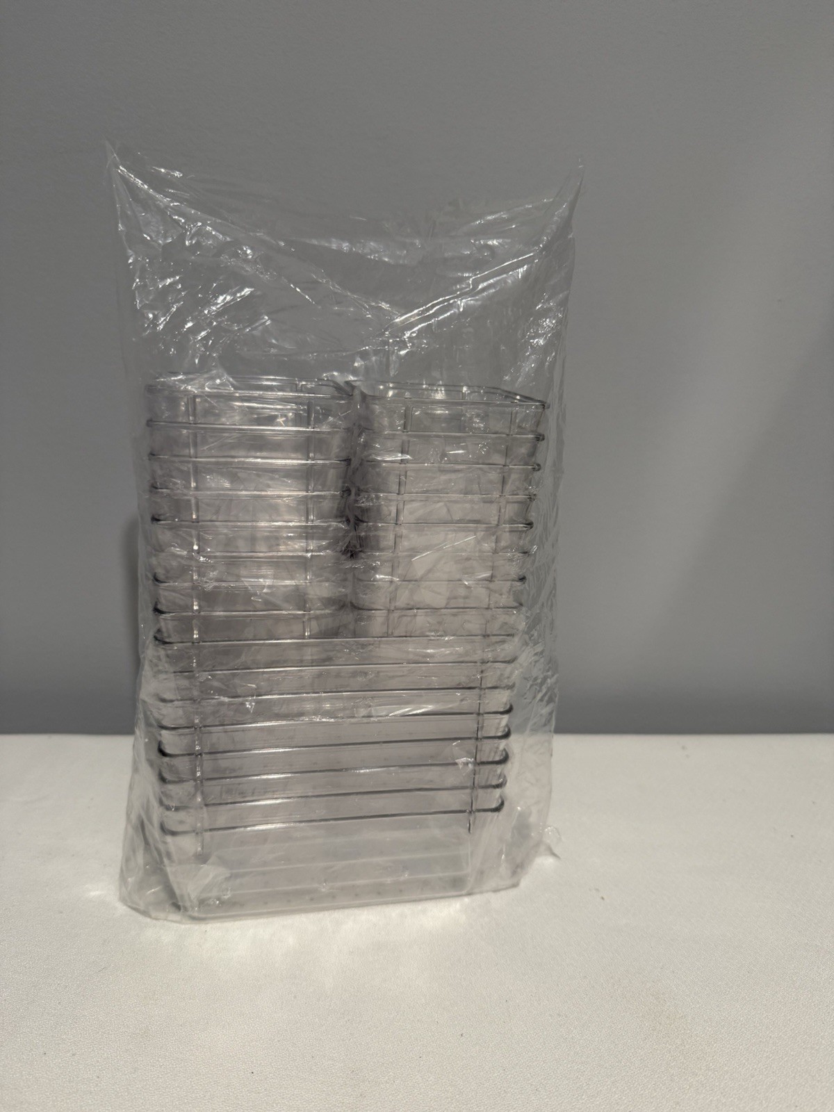 Drawer Organizers Clear Plastic Set Of 24 NWOB