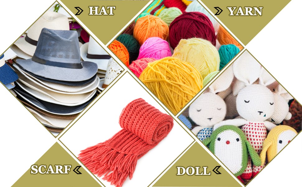 Hanging Yarn Storage Organizer,Large Capacity Yarn Storage Bag with 5 Yarn Balls