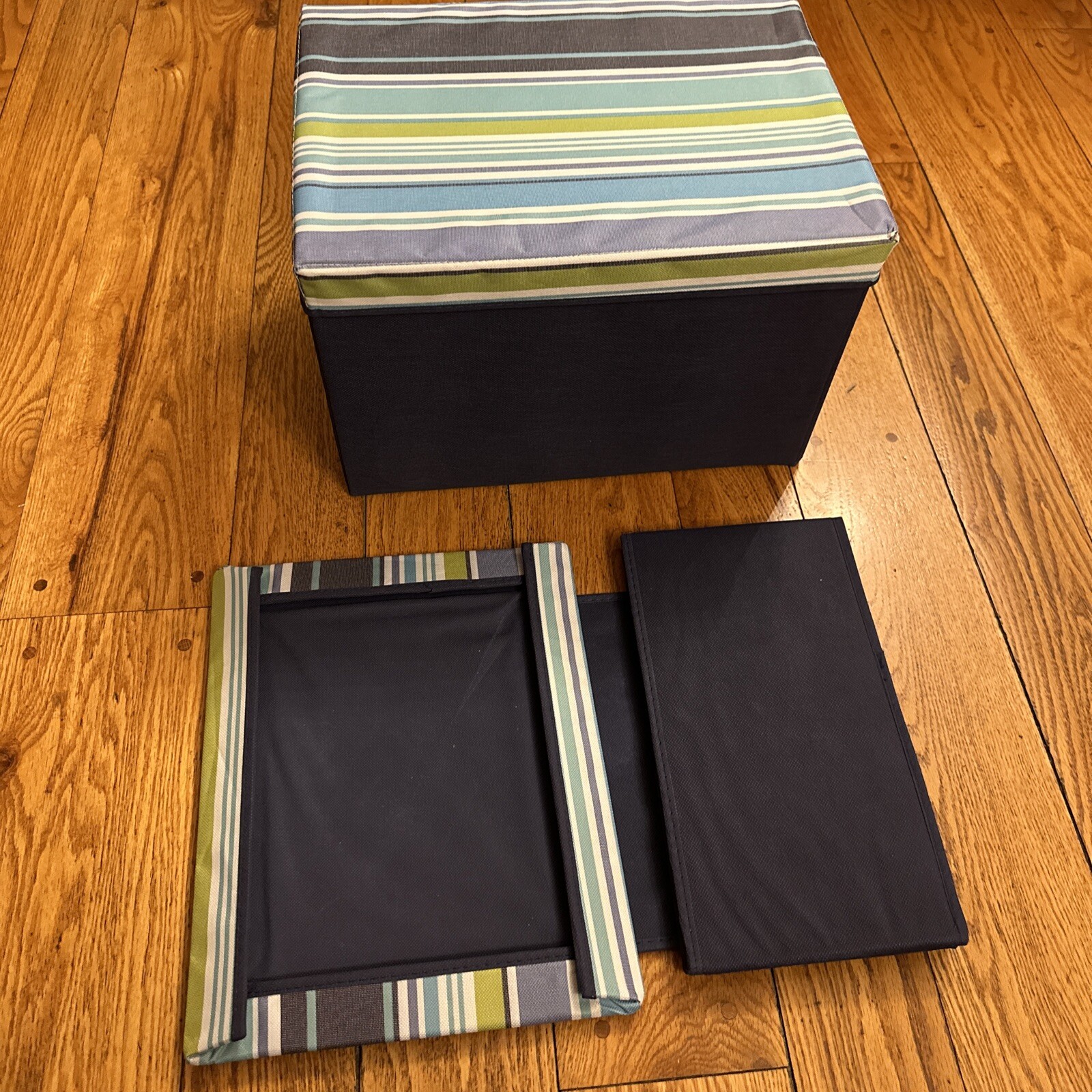 2 Collapsible Fabric Storage Bins Large/Medium Car Home Organizer Boxes Baskets