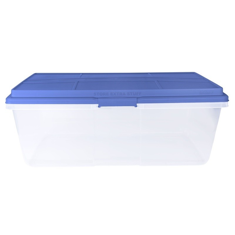 Clear Stackable Storage Bin Organizer Home Garage Attic W/ Secure Latches New