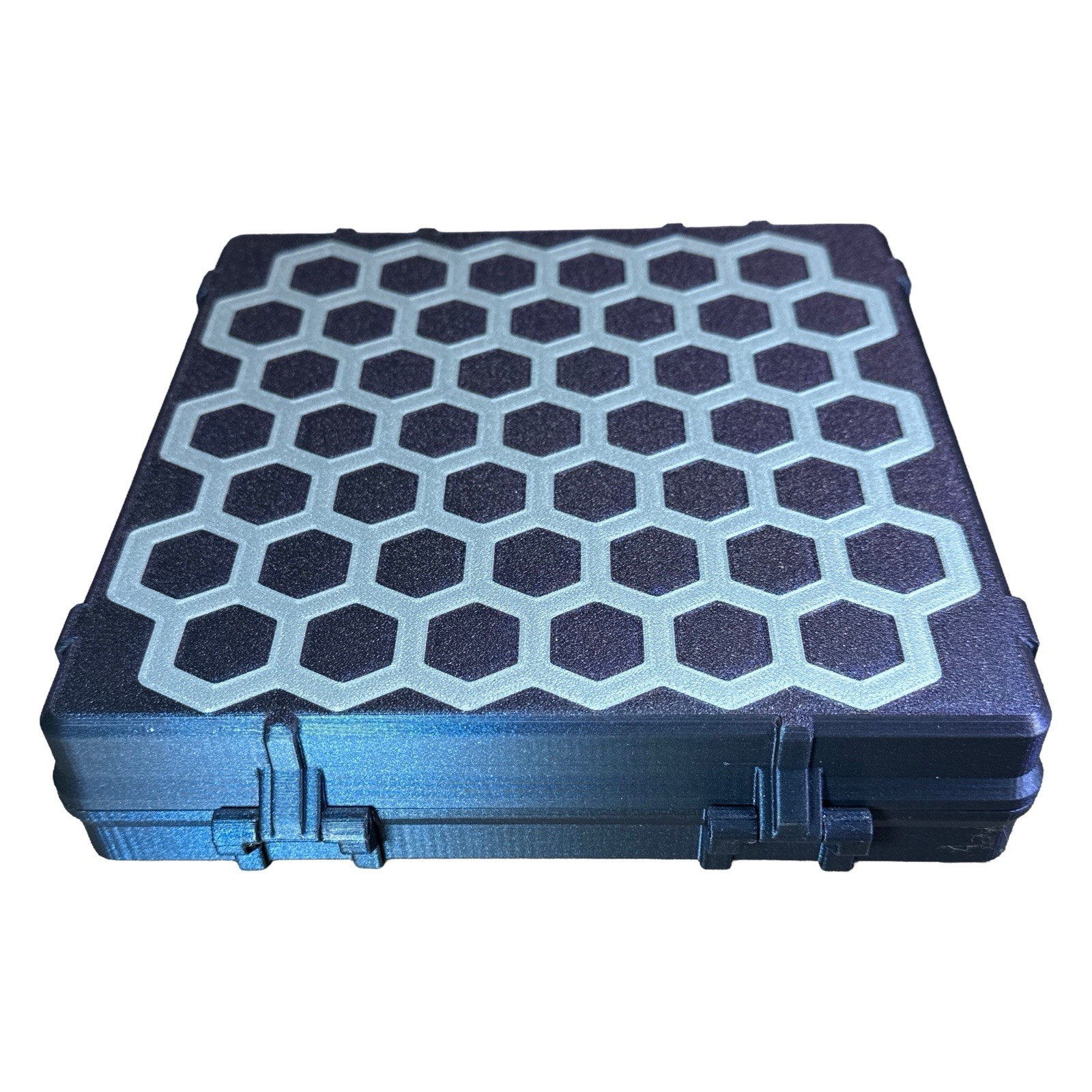 Peptide Vial Storage Case 3ml 100 Spot Rugged Essential Oil Burnt Platinum Slvr