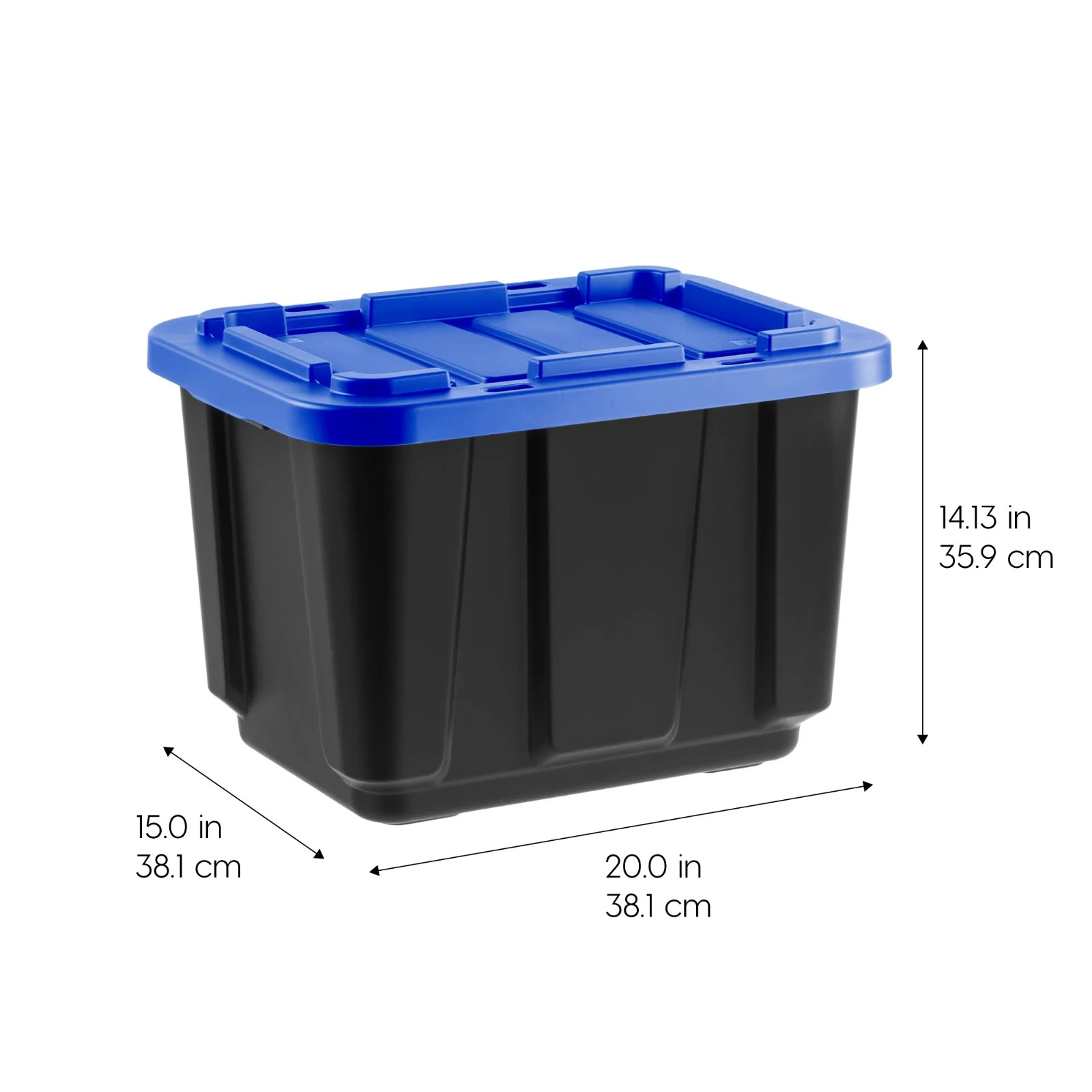 12 Gal Plastic Storage Bins with Lids, Latching Totes, Heavy Duty Containers 4Pk