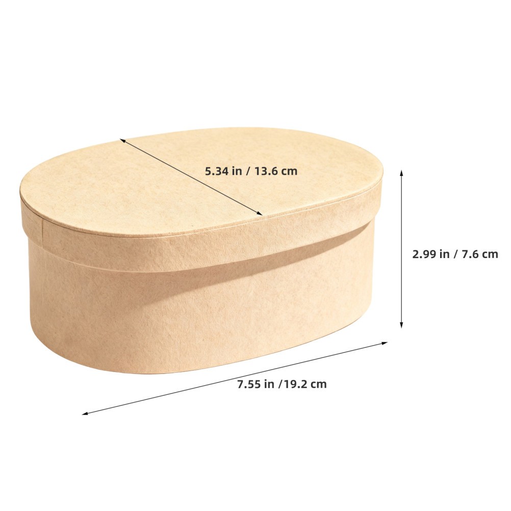 4 Pcs Oval Gift Box Paper Present Boxes Bulk Pressed Flower Storage Kit Gifts