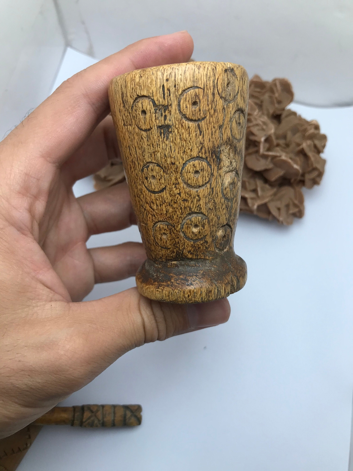 berber kohl paire Old Kajal Kohl Wood Bottle Berber Morocco