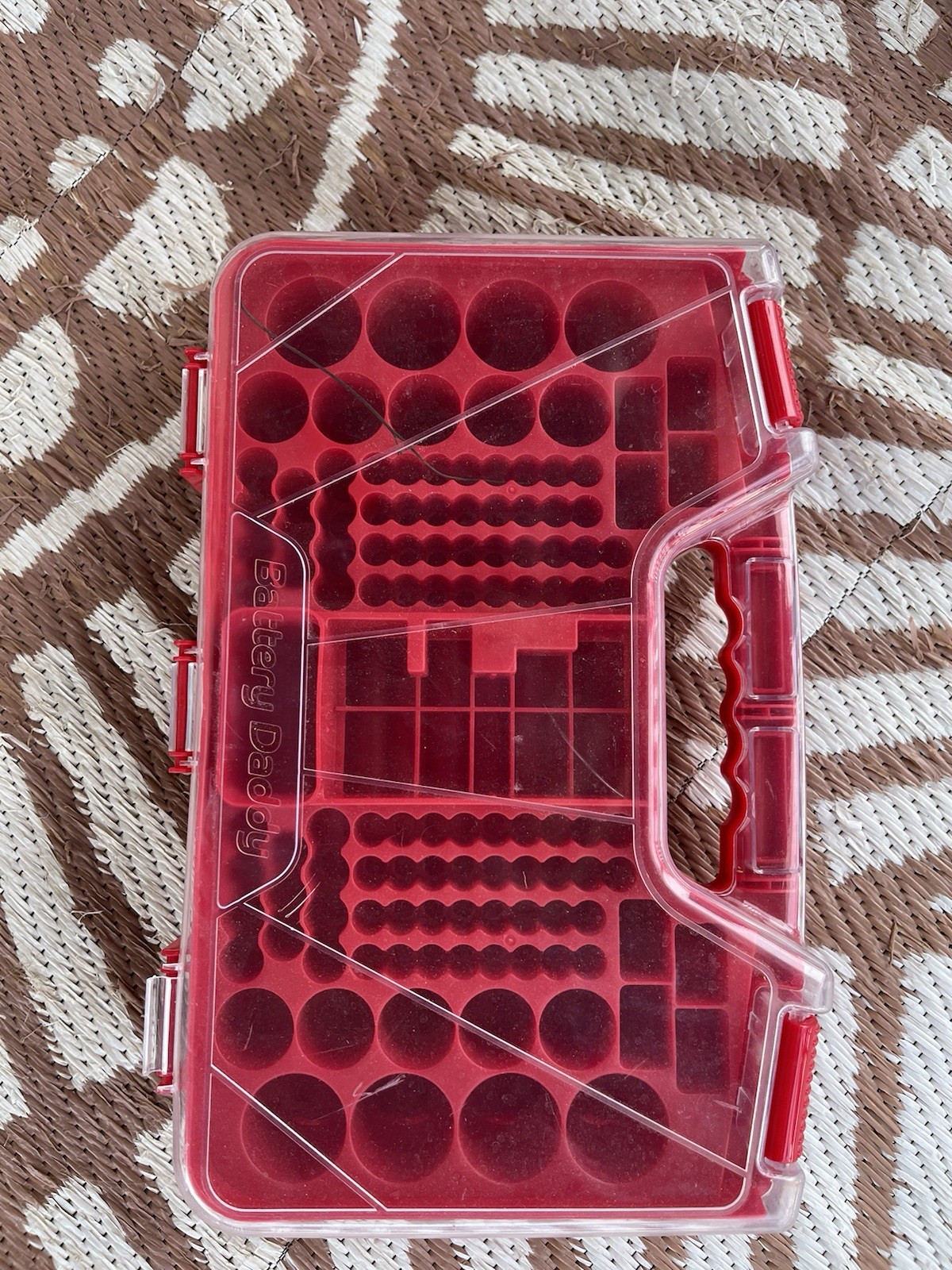 Battery Daddy Storage System Case Double Sided Holds 180 Batteries No tester