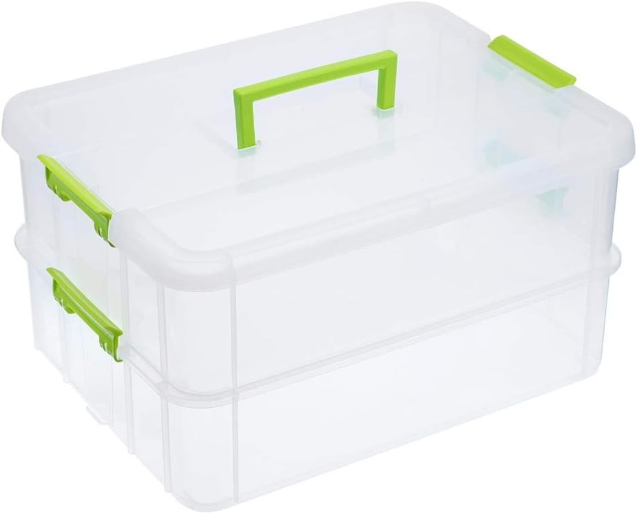 Lightweight Stack Carry Storage Container with Buckle for Safe Organization