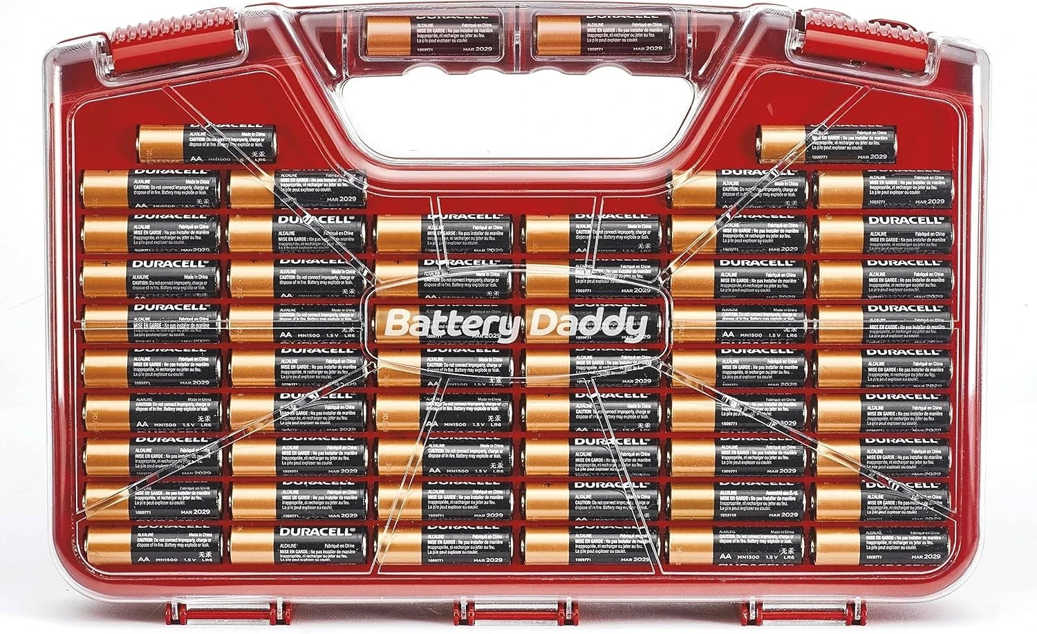 Ontel Battery Daddy Organizer Case Holds 180 Batteries with Tester