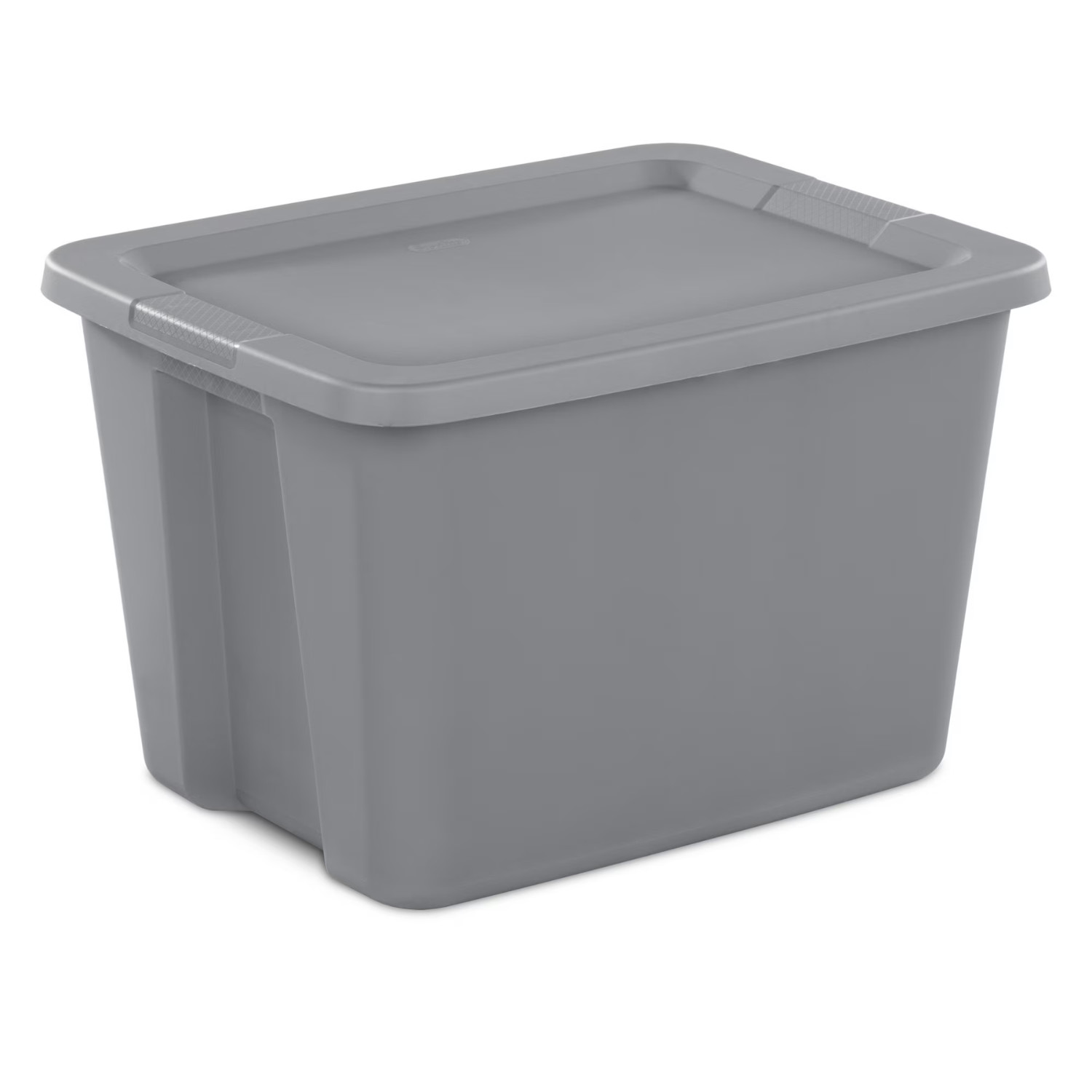Sterilite 18 Gallon Storage Tote Bin Gray w/Snap Lid 4 Pack Plastic