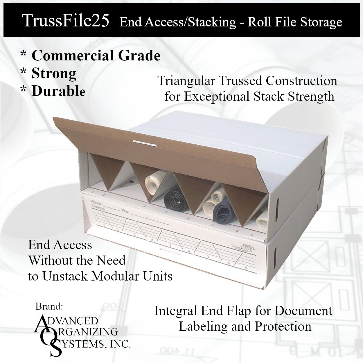 Advanced Organizing Systems – The TrussFile25 up to 24&Prime; (2pack), White