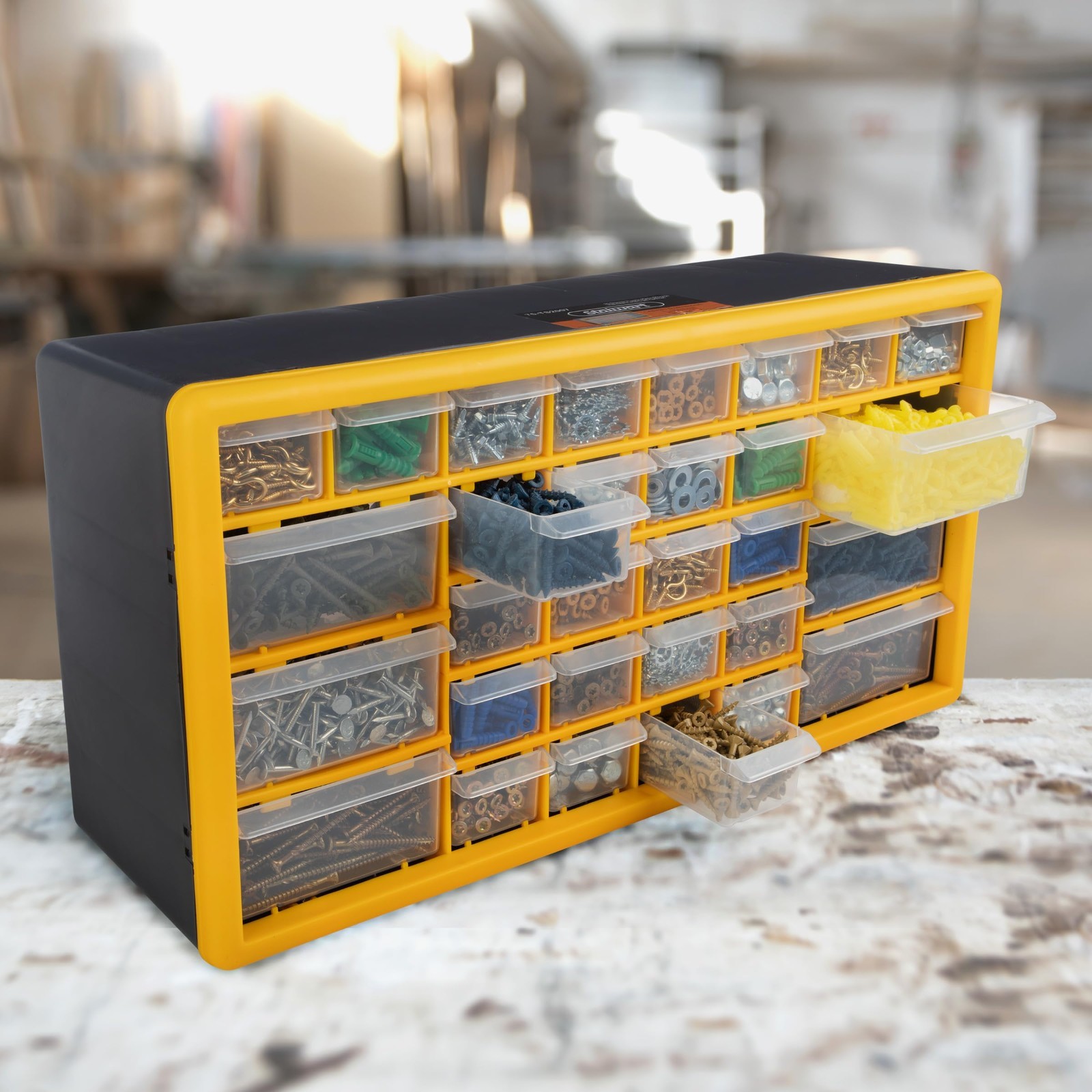 30-Drawer Plastic Organizer for Small Parts – Tabletop, Wall Storage for Crafts