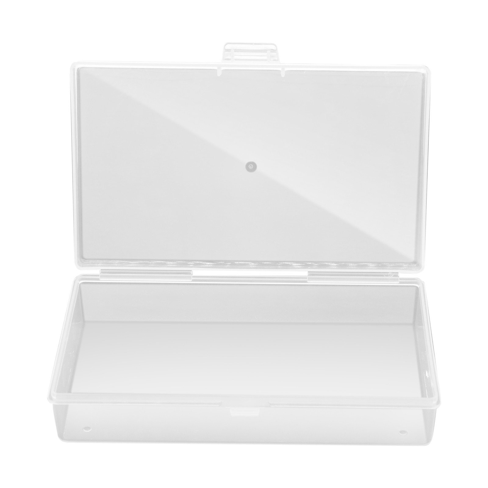8x Clear Plastic Storage Container Boxes Hinged Lid Art Jewelry Making Organizer