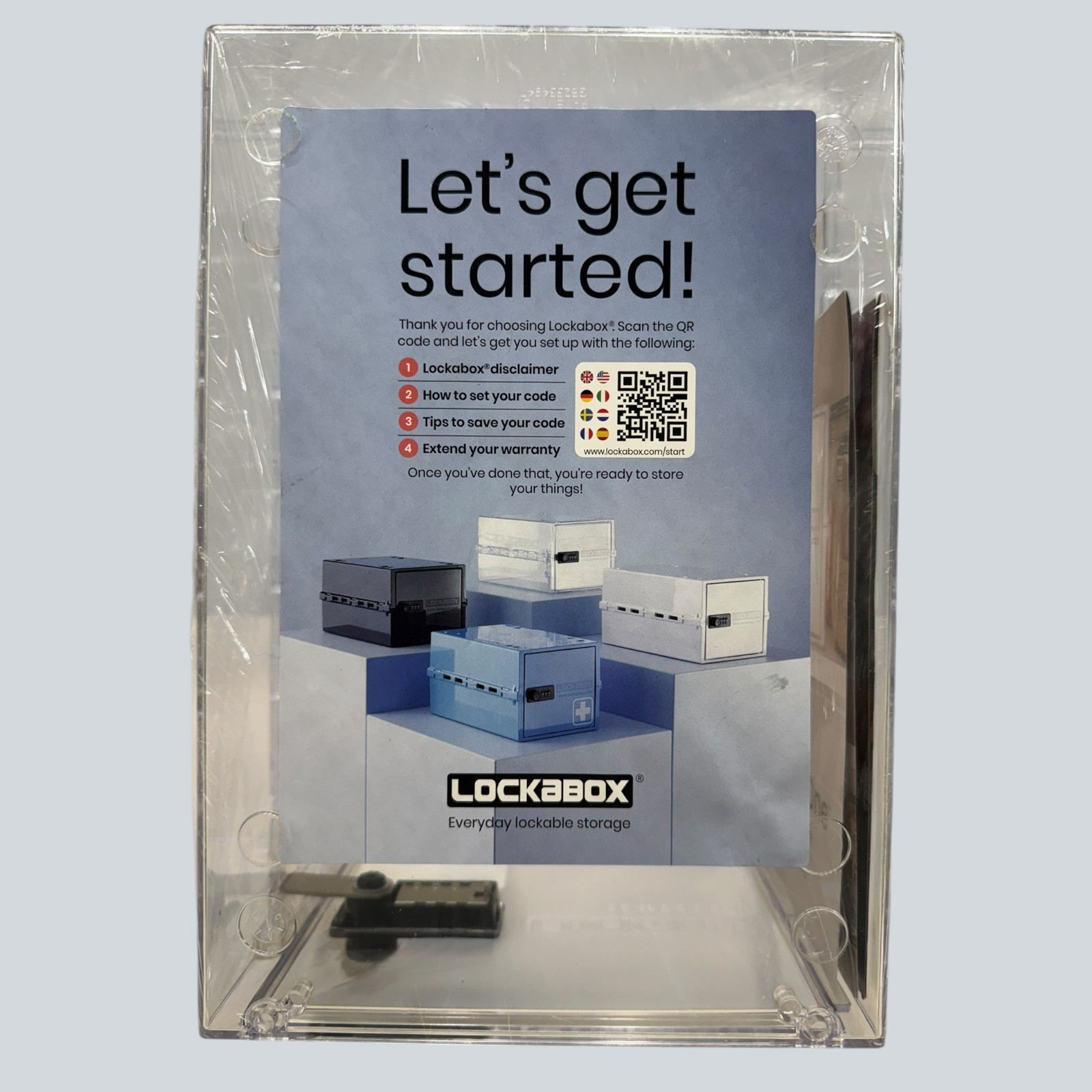 Lockabox One™ Crystal Lockable Storage 11.25×7.75×6.5 in BRAND NEW