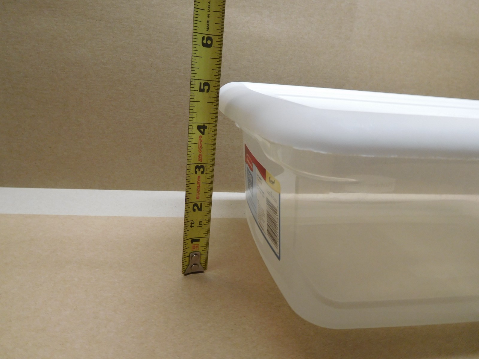 (Lot of 2) Rubbermaid Clever Store 6.5 Qt Rectangular Storage Containers — 2008