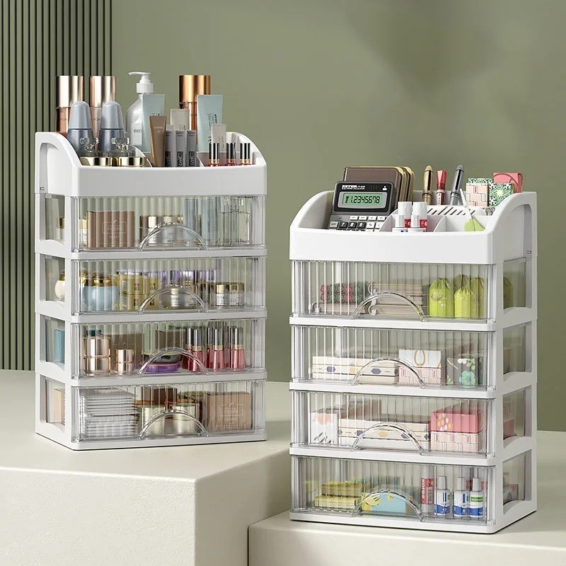 Desktop Storage Box Multi-layer Cosmetics organizer Drawer Jewelry Box MakeupAA