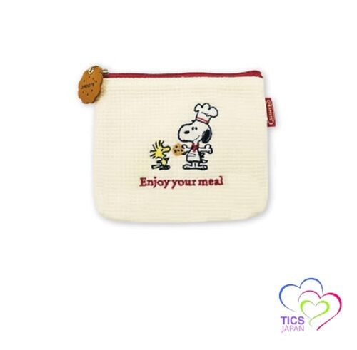 Marimo Craft Snoopy Snack Time Chef Series Tissue Pouch Red Approx. W140 x H100