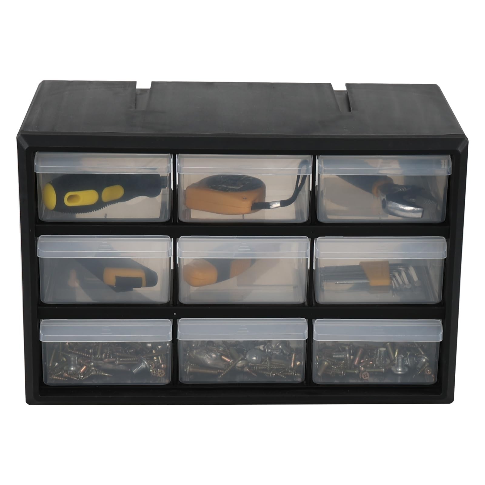 9-Drawer Plastic Storage Cabinet – Wall Mountable Organizer for Crafts & Hardwar