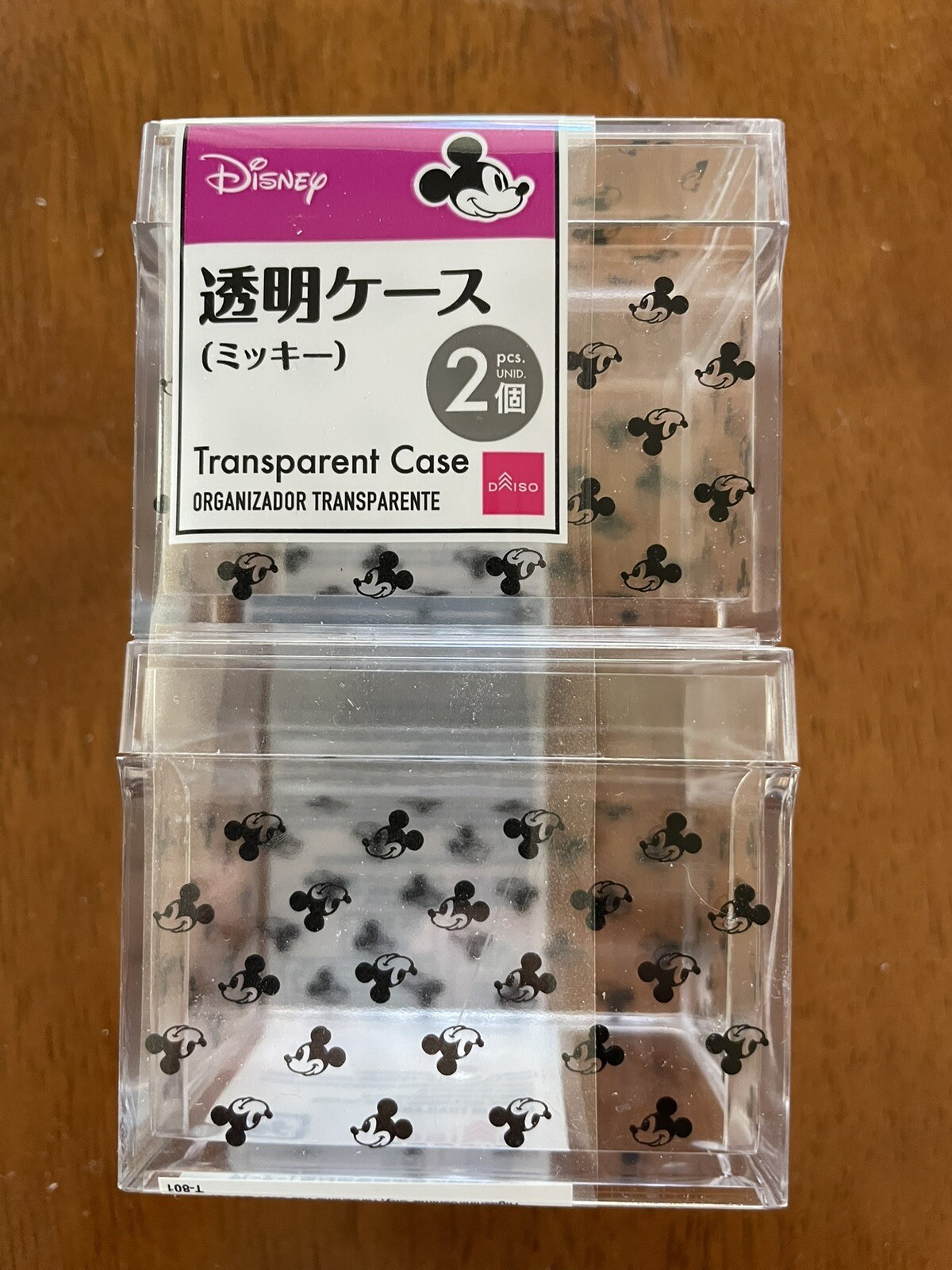 Daiso Mickey Mouse Transparent Cases, Organizer Set of 3